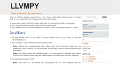 Desktop Screenshot of llvmpy.org